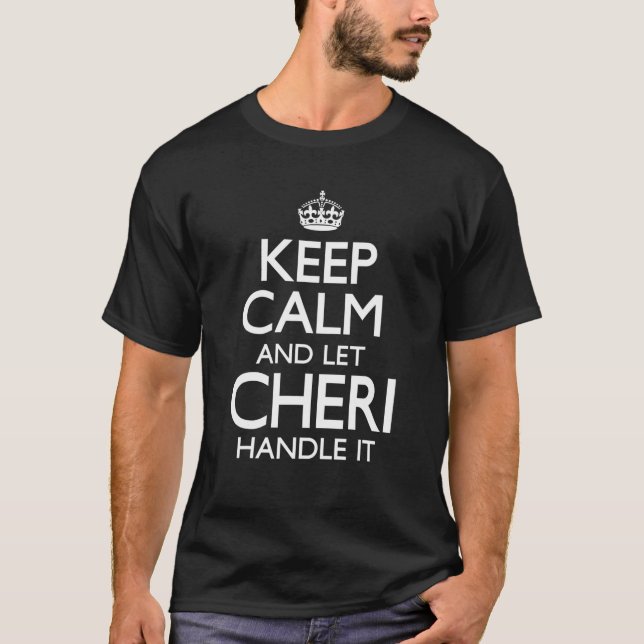 Camiseta Cheri Name Keep Calm Funny (Frente)