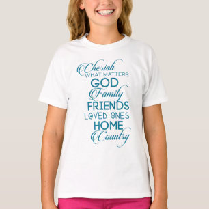 Camiseta Cherish O Que Importa Teal