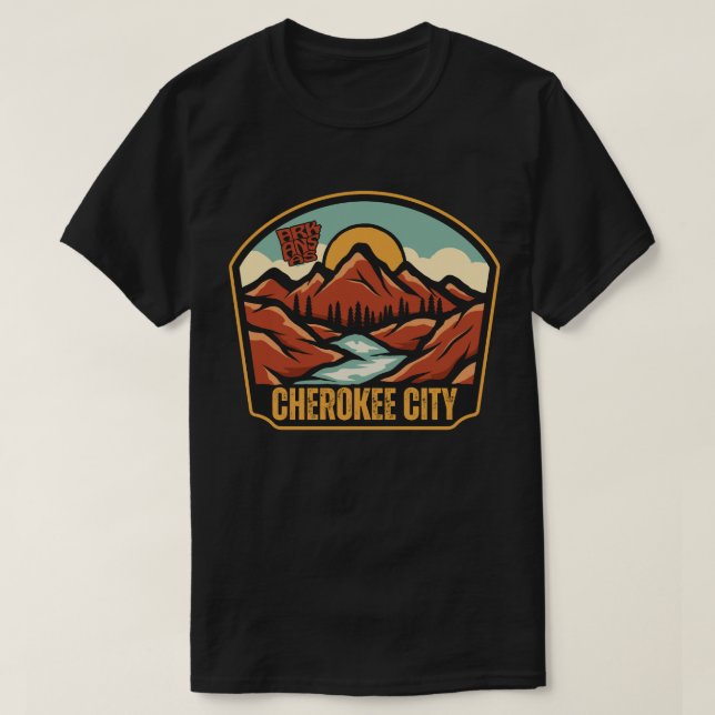 Camiseta Cherokee City, Arkansas (Frente do Design)