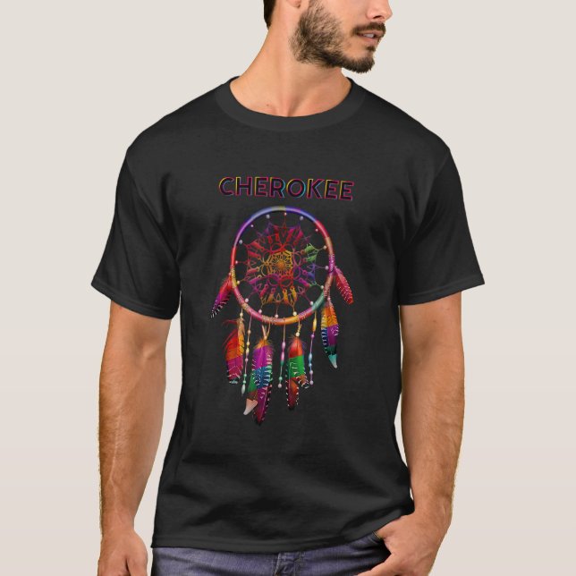 Camiseta Cherokee Native Indian Colorful Dreamcatc (Frente)