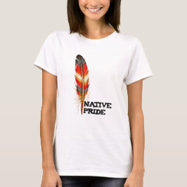 Camiseta Cherokee Navajo Sioux Warrior Art Heritage Feather