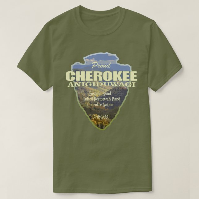 Camiseta Cherokee (ponta de seta) (Frente do Design)