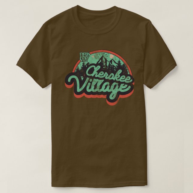Camiseta Cherokee Village, Arkansas  (Frente do Design)