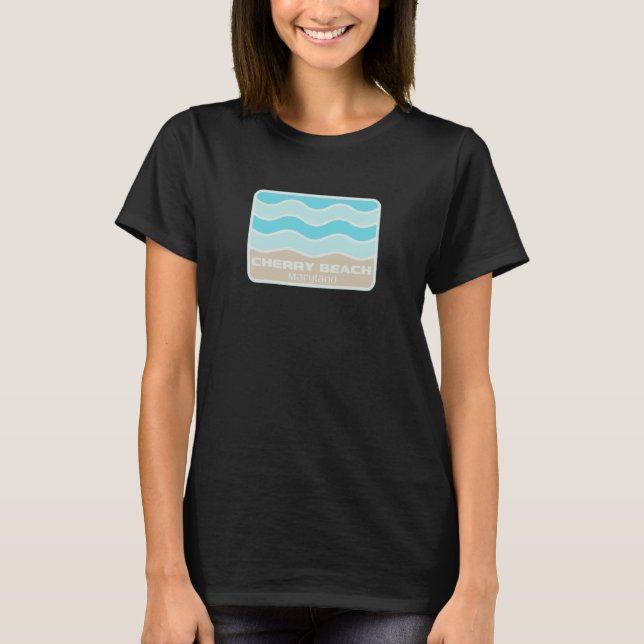 Camiseta Cherry Beach Maryland Beach Vacation Souvenir (Frente)