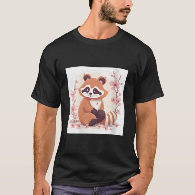Camiseta Cherry Blossom And Red Panda Sweet Style (Frente)