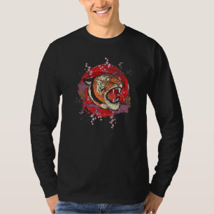Camiseta Cherry Blossom Animal Sakura Ásia Predator Wild Ca