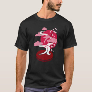 Camiseta Cherry Blossom Art Japonês Zen Budista Bonsai Tr