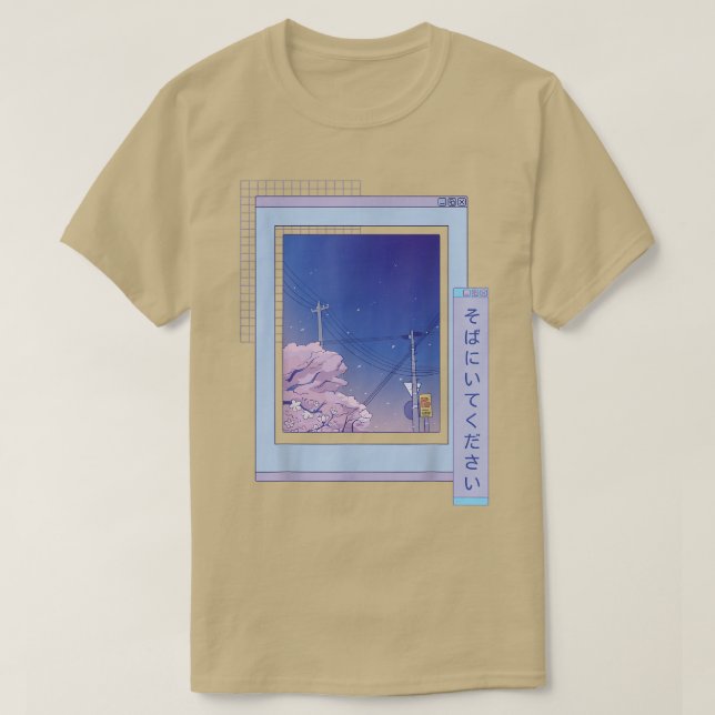 Camiseta Cherry Blossom Browser Sakura Anime Grito Vaporwav (Frente do Design)