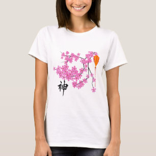 Camiseta Cherry Blossom Design - Mulheres e Meninas