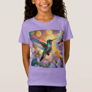 Camiseta Cherry Blossom Fantasy Hummingbird