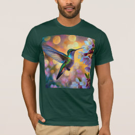 Camiseta Cherry Blossom Fantasy Hummingbird