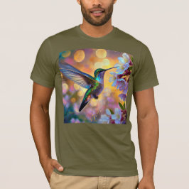 Camiseta Cherry Blossom Fantasy Hummingbird
