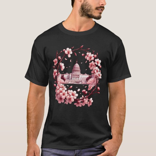 Camiseta Cherry Blossom Festival Flor Árvore Washington DC (Frente)