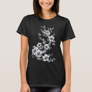 Camiseta Cherry Blossom Flower Botânica Sketc