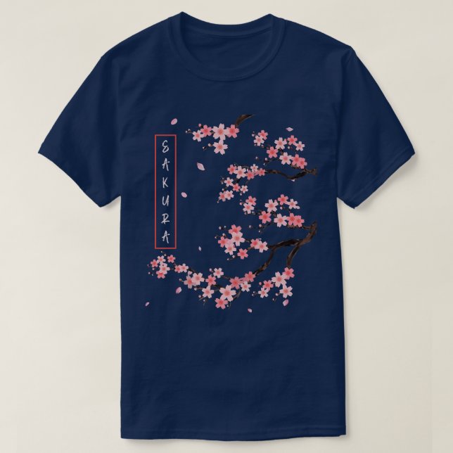 Camiseta Cherry Blossom Flowers Japonês Art Sakura (Frente do Design)