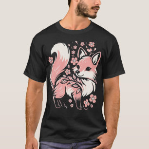 Camiseta Cherry Blossom Fox Sem Tipo