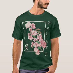 Camiseta Cherry Blossom Graphage Vintage Japonês Sakura Kan