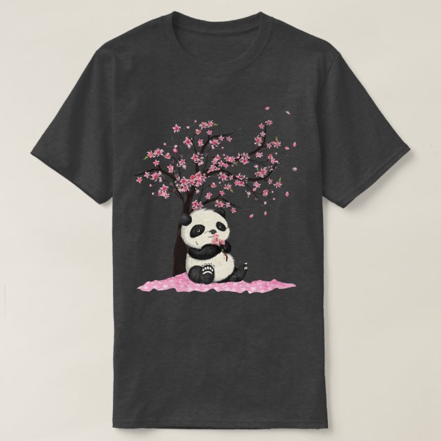 Camiseta Cherry Blossom Japanese Art Panda Lover  (Frente do Design)