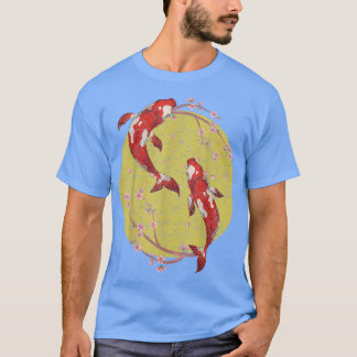 Camiseta Cherry Blossom Japonês Koi Fish Pond Sakura Koi C