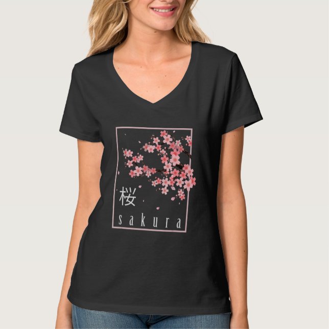 Camiseta Cherry Blossom Japonês Sakura (Frente)