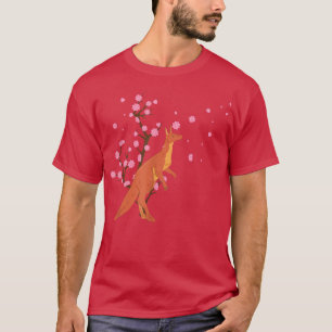 Camiseta Cherry Blossom Kangaroo Animal Japanese Sakura Flo