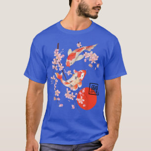 Camiseta Cherry Blossom Koi Carp Fish Sakura Japonês