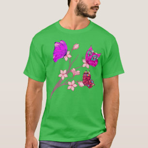 Camiseta Cherry Blossom Nature Insect Animal Japão Sakura B