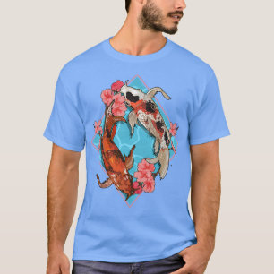 Camiseta Cherry Blossom Nishikigoi Peixe japonês Koi Carp
