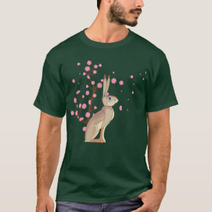 Camiseta Cherry Blossom Rabbit Animal Japanese Sakura Flowe