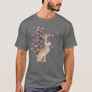 Camiseta Cherry Blossom Rabbit Animal Japanese Sakura Flowe