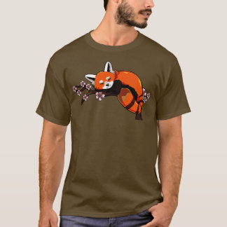 Camiseta Cherry Blossom Red Panda Sakura Flor 2