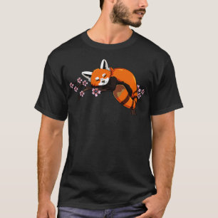 Camiseta Cherry Blossom Red Panda Sakura Flor Animal Kanj