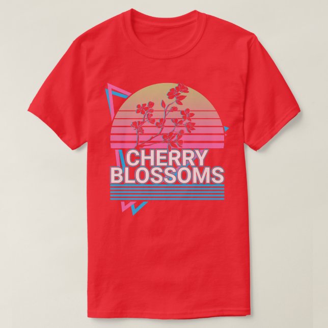 Camiseta Cherry Blossom Retro  (Frente do Design)