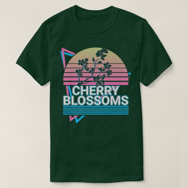 Camiseta Cherry Blossom Retro Premium (Frente do Design)
