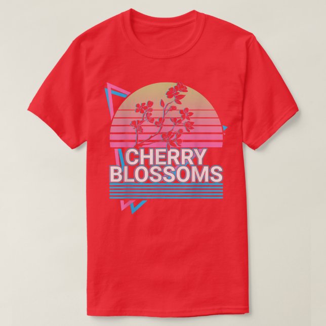 Camiseta Cherry Blossom Retro T-Shirt (Frente do Design)