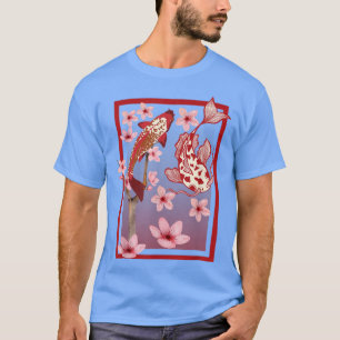 Camiseta Cherry Blossom Sakura Japanese Koi Carp Nishikigoi