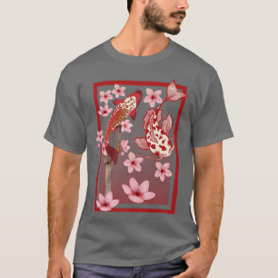 Camiseta Cherry Blossom Sakura Japonês Koi Carp Nishikigoi