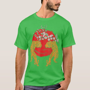 Camiseta Cherry Blossom Sakura Wild Cat Predator Animal Asi