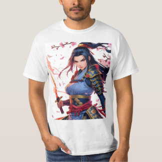 Camiseta Cherry Blossom Samurai Katana Guerreiro Anime 🌸 ⚔