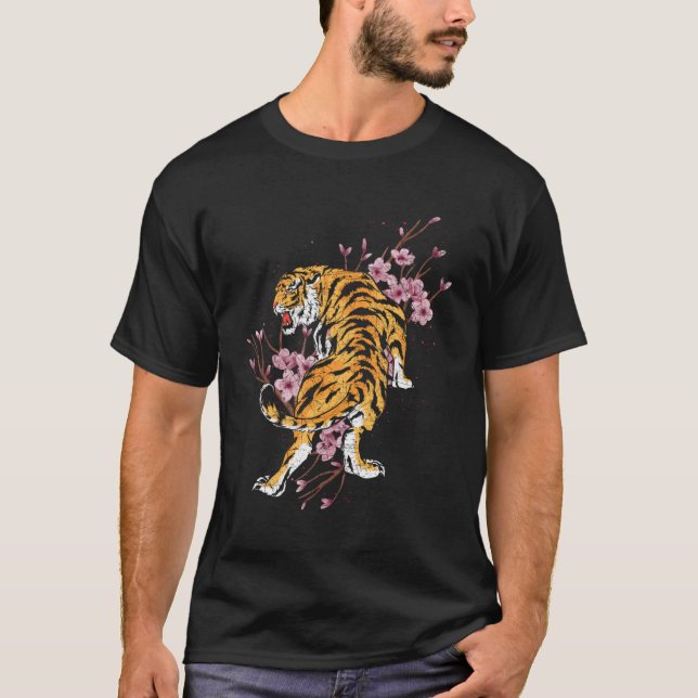 Camiseta Cherry Blossom Tiger (Frente)