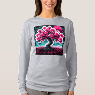 Camiseta Cherry Blossom Tree Synthwave 803