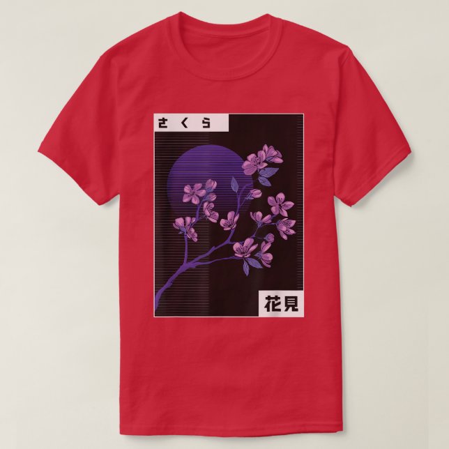 Camiseta Cherry Blossom Vaporwave Diversão Retro Cartoon 80 (Frente do Design)