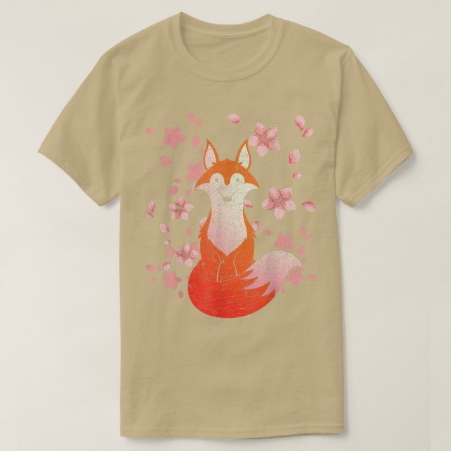 Camiseta Cherry Blossom Willife Amante de os animais Sakura (Frente do Design)