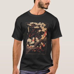 Camiseta Cherry Blossom Woodblock Japonês