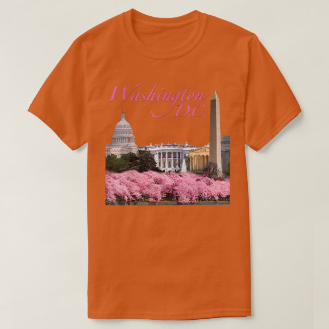 Camiseta Cherry Blossomo Paraíso no shopping Washington DC (Frente do Design)