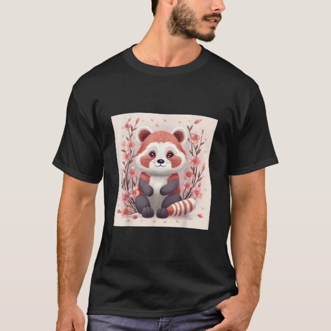 Camiseta Cherry Blossoms And Red Pandas Perfect Pair For (Frente)