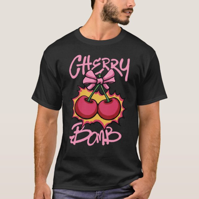 Camiseta Cherry Bomb streetwear (Frente)