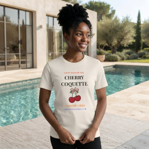 Camiseta Cherry Coquette – Camisa Doce Tempo de Ve