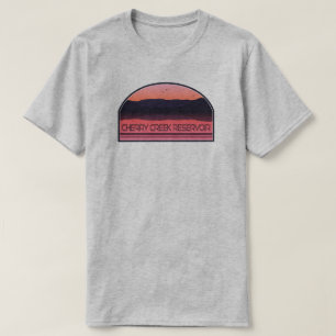 Camiseta Cherry Creek Reservoir Colorado Red Sunrise