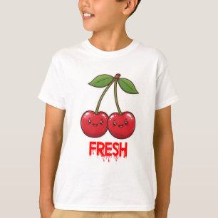 Camiseta Cherry Duo alegre - Design de adesivo Whimsical